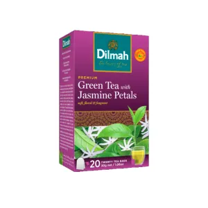 Премиальный листовой чай DILMAH GREEN TEA WITH JASMINE 20х2г photo